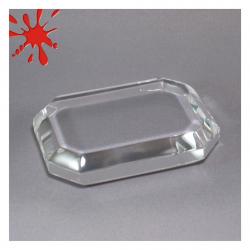 Acrylic Octagonal Paperweight, 1" thick clear acrylic, 4" wide X 3" tall X 1" deep