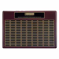 Rosewood Perpetual Plaque, rosewood stained piano-finish plaque, 30" wide x 22" tall