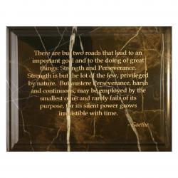 Chocolate Brown Marble Plaque, 7/8" Thick Chocolate Brown Marble, 7" wide x 9" tall x .875" deep