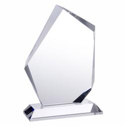Crystal Prestige Summit award, 3/4" Thick Optical Crystal, 7.75" wide x 10.75" tall x 3" deep