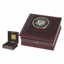 Cherry Medallion Desktop Box, 8" wide x 4" tall x 8" deep