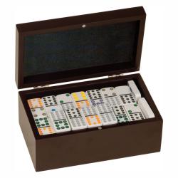 Double 12 Domino Gift Set, 7.875" wide x 4.75" tall x 3.375" deep