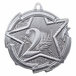 2nd Place Star Medal, 2.375"