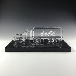 COCA-COLA CRYSTAL TRUCK - LARGE W/BASE