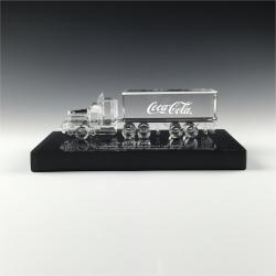 COCA-COLA CRYSTAL TRUCK - MEDIUM W/BASE