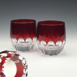 WATERFORD MIXOLOGY TALON RED TUMBLER PAIR