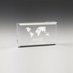 CRYSTAL RECTANGLE PAPERWEIGHT