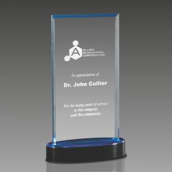 Vista Mirror Acrylic Award, 3/8" Thick clear acrylic, 4" wide x 6.875" tall x 1.5" deep