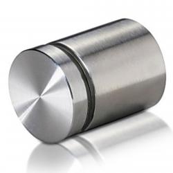 1" Satin Stainless Steel Standoff, 1" Diameter, 1/2" Standoff