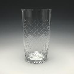 8.5" Crystal Medallion Vase, optic Crystal Vase, 8.5" tall x 4.75" Dia.