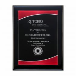 Ebony Piano Finish Plaque with Acrylic, 9" wide x 12" tall x .875" deep