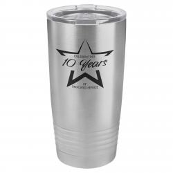 20oz. Stainless Steel Polar Camel Tumbler, 3.375" wide x 6.875" tall