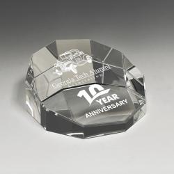 Crystal Decagon Paperweight