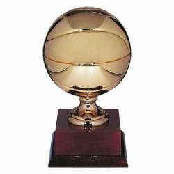 15" Gold Basketball on Base, 15" High