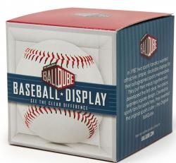 Baseball Clear Square Holder, limited quantities available, 3.125" wide x 3.125" tall x 3.125" deep