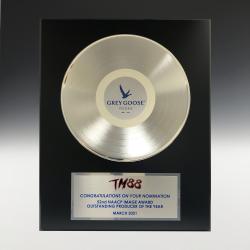 16 x 20 Platinum Record Plaque, 16" wide x 20" tall x 1" deep