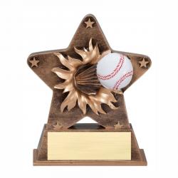 5.5" Baseball Starburst Resin, 4.5" wide x 5.25" tall X 1.5" deep
