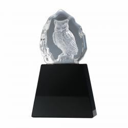 6" Crystal Owl on Base, crystal Owl and Base