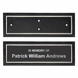 3 x 9 Cast Aluminum Plaque, 9" wide x 3" tall