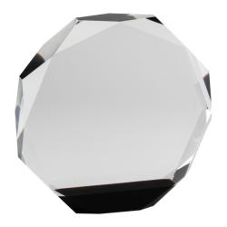 Crystal Black Octagon, 7" wide x 7" tall x 1.125" deep