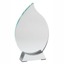 Crystal Flame with Metal Base, 9.25" tall x 5.5" wide x 1.375" deep