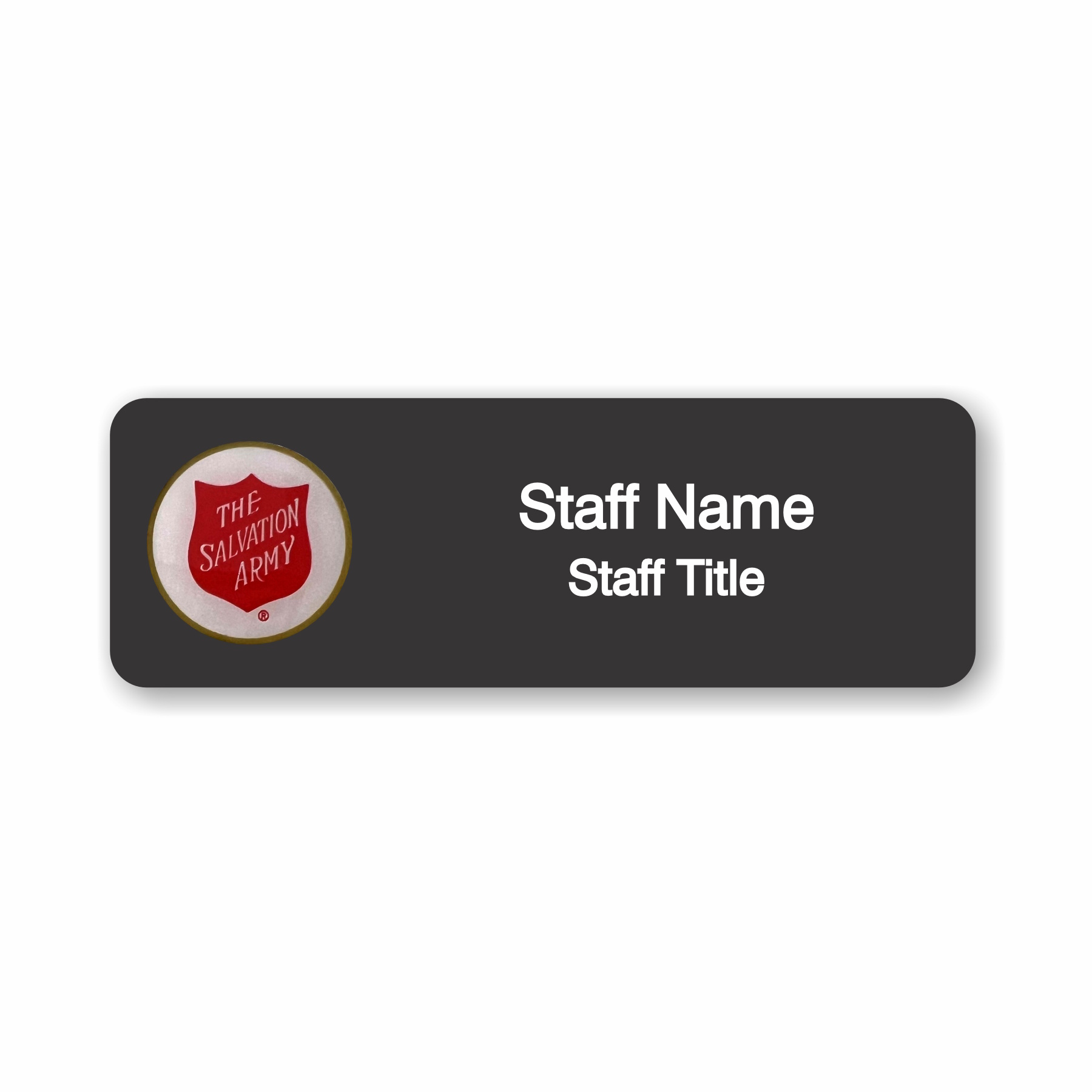3 X 1 SILVER STAFF BADGE