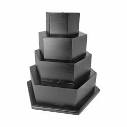 15.5" Black Hexagon Perpetual Base, 12.5" wide x 15.5" tall