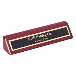 Rosewood Piano Finish Nameplate, 10" wide x 1.875" tall x 2.5" deep