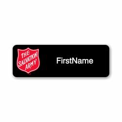 3 X 1 BLACK UNISUB NAME BADGE